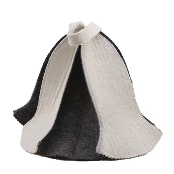 Negru Și Alb Pentru Femei De Moda Saună Pălărie De Protecție A Capului De Baie Anti Foc Gratuit Dimensiune Stil Rusesc Capac De Duș Saună Pălărie Stil Nou