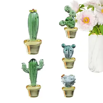 Pahar in miniatura Cactus Simulare Plante Decoratiuni 5pcs Durabil Adorabil Vii Detaliu Realist de Mana Mini Sticlă cu sufletul la gură
