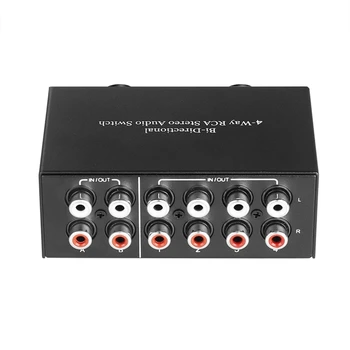 4 Modul Bi-Direcționale Stânga Și Dreapta Canal Audio Comutator 2 În 4 Sau 4 In 2 Out L/R Jack De Sunet Canal R/L Stereo Switcher