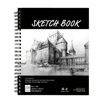 Schița de Carte Pentru Copii 9x12inch Schiță Pad Cu Spirala Obligatorii Schiță Notebook Cu Buna Scris De Pasteluri, Creioane