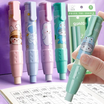 1 BUC Retractabil, Radiera Creion Cauciuc Moale Umple de Bază pentru Copii de Arta Scris Radiere Pen Birou de Corecție Consumabile de Papetărie