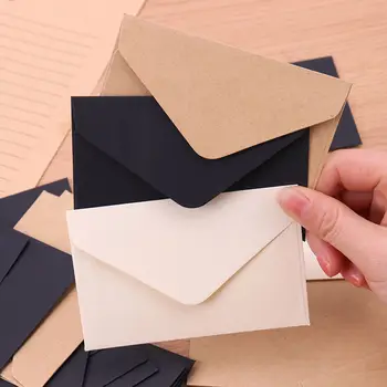 Staționare În Stil European Mini Alb Mesaj De Carte De Hârtie Kraft Hârtie Plicuri Cadou Plic De Scrisoare De Invitație Plic