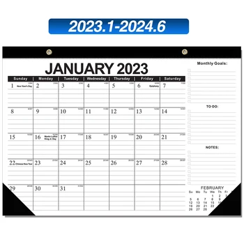 2023-2024 Capac de Protecție Date Calendar de Birou Vacanta Mare Planificare de zi cu Zi Pentru a-do List Note Biroul de Acasă de Scris, Bloc 18 Luni