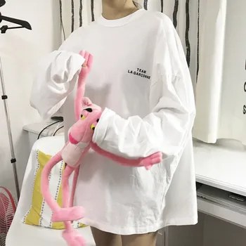 De sex feminin Nouă Primăvară Simplu Hip Hop Streetwear Elevii Îmbrăcăminte tricouri Femei Vrac maneci Lungi Chic 2021 Agrement Pulover coreeană