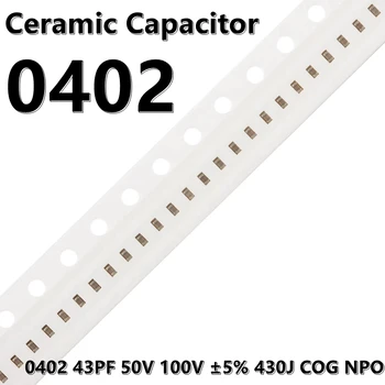 (100buc) 0402 43PF 50V 100V ±5% 430J COG NPO 1005 SMD Condensatoare Ceramice