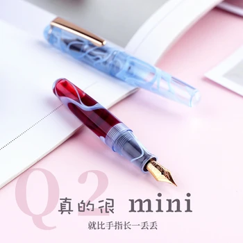 MAJOHN Noi Q2 Mini Drăguț Importate Rășină Scurt Pen Designer de Mână Bine Subliniat Bărbați și Femei Portabil de Buzunar Pen