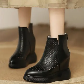 Pompe De Vară Pantofi Femei Goale Din Piele Super Tocuri Glezna Cizme De Sex Feminin A Subliniat Toe Adidași De Moda Casual, Pantofi