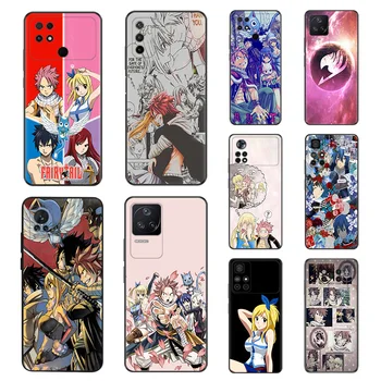 Cazuri de telefon Pentru Xiaomi Mi Poco X5 Pro X4 GT M5 M4 F3 M3 C55 C40 C50 X3 F4 NFC F1 Fairy Tail Anime Negru Moale Anti-Drop, Cover