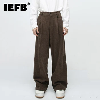 IEFB Iarna Noi de sex Masculin Costum Casual Pantaloni Cutat Simplu Personalitate Bărbați Pantaloni Tendință Stil coreean Liber de Îmbrăcăminte pentru Bărbați 9C3821