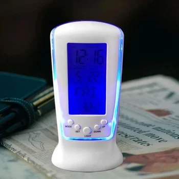 510 Mini Ceas cu Alarma Mic, Led Luminos de Muzică , Mut Leneș Electronic cu Temperatura Decor Acasă Decorare Camera