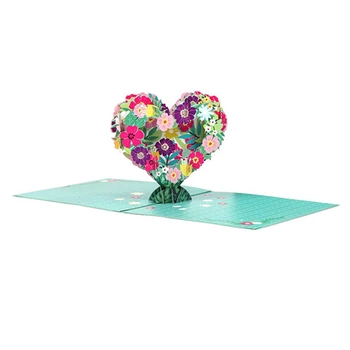 3D pop-up Card, Inima de Flori, Handmade pop-up de Felicitari Pentru Ziua de nastere, Ziua Mamei, Ziua Îndrăgostiților, Toate Ocazie