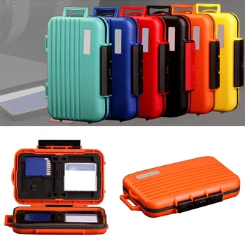SD Card de Stocare de Caz 24 Sloturi Impermeabil Cartelei de Memorie Portabil din material Plastic CF TF Cutie de Depozitare de culoare Roșie