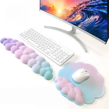 Drăguț Gradient Nor Revenire Lentă Mouse Pad Suport Tastatură Setați PC Laptop de Gaming Încheietura mâinii Ergonomic Mouse Pad Accesorii de Birou