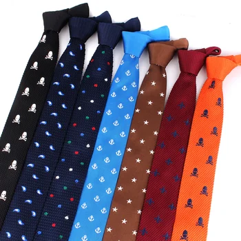 Broderie Tricot Legături Casual, Skinny Cravata Pentru Barbati Femei Tricotate Gât Cravata Cravata De Mire Uzura Gât Pentru Bărbați Gravata