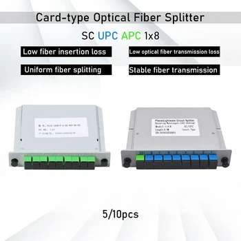 SC/UPC Spliter 1x8 Fibra Optica Splitter Box, Splitter Tip Splitter, FTTH SC APC Conectorul de Fibră, 5 BUC/10 buc Transport Gratuit