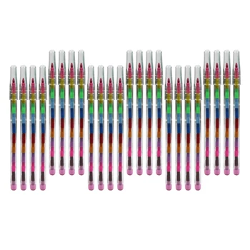 12/14Pcs care pot fi Stivuite de Colorat Creion 11 in 1 Bloc de Colorat Creion de Ceară