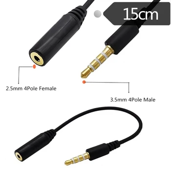 TRRS 3.5 mm Masculin la TRRS 2.5 mm Cablu Audio Feminin Linie Adaptor Conector 4 Poli 3.5 Masculin la 2,5 Feminin Linie Audio Cablul de Sârmă