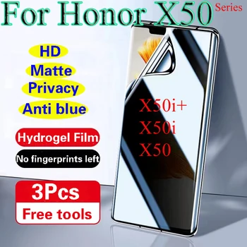 HonorX50i+ Protector de Ecran de Confidențialitate Pentru Onoare X50i X50iPlus Mat Hidrogel Film HonorX50 HD Albastru Anti-Peeping Moale Acoperire Completă