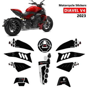 Noi Motociclete Accesorii din PVC Rezervor de Autocolante Protector 3D Rășină Epoxidică set stickere Pentru Ducati Diavel V4 2023-