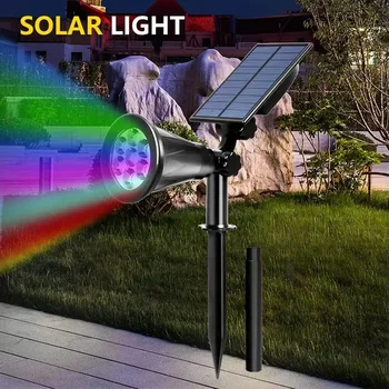 1/2 buc baterii Solare 7LED Lămpii Solare Reglabile Atenției În Sol rezistent la apa IP65 Peisaj Lumina de Perete Iluminat Exterior