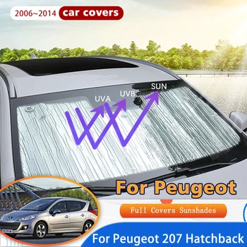 Pentru Peugeot 207 Hatchback 2006~2014 2008 2012 Masina Geam Parbriz Umbrele De Soare Proteja Reflector Parasolar Parasolar Accesorii