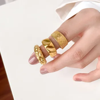 2022 Nou Retro, Minimalist Inel De Aur Dragoste Pentru Totdeauna Ciocni De Tricotat De Mână, Îmbrățișare Inel Pentru Femei Barbati Moda Bijuterii Estetice