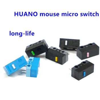 5Pcs/lot HUANO mouse-ul micro comutator buton alb galben albastru roz verde punct albastru alb coajă dot General 3-pini comutator