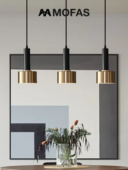 Post modern de lux lumina creative Nordic minimalist, restaurant, bar lumina lampă de masă dormitor lampă de noptieră trei cap de aur mici