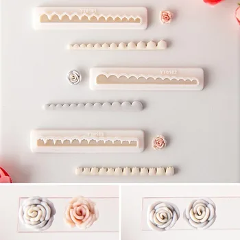 Mini Dantela Rose Floare în Formă Ondulată Lut Moale Cercei Ornamente Lut Forme de Bijuterii Pandantive Instrumente de Tăiere Pentru Manual DIY