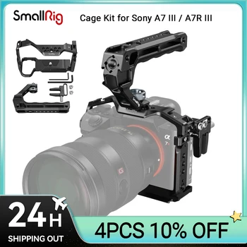 SmallRig A7 III / A7R III Cage Kit cu Mâner de Top Cablu HDMI pentru Sony Alpha 7 III / Alpha 7R III Handheld Portabil Kit 4198