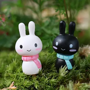 Animale drăguț Iepure de Paște Bonsai Decor din PVC Micro Peisaj Ornamente de Gradina in Miniatura Bunny Miniaturi