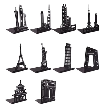 1 Set Hollow-out Turnul Eiffel Bookends Creative Metal Bookends punct de Reper Modele Biroul de Acasă de Design Decorative Bookends HX6A
