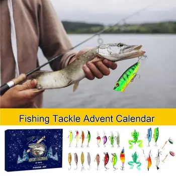 2023 Pescuit Calendar Advent, cu 24 zi de Crăciun Advent Calendar Cutie de Pescuit Creative Cadouri de Crăciun Numărătoarea inversă