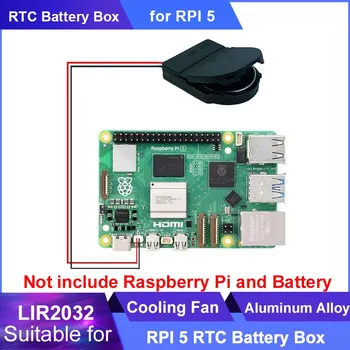 Raspberry Pi 5 RTC Cutie de Baterie Potrivit pentru Baterie CR2032 pentru Raspberry Pi 5 ( Bateria nu este Inclued )
