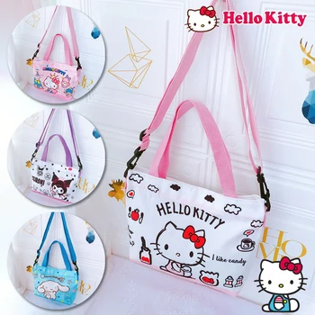 Hello Kitty Panza doamnelor genți de mână Drăguț singură geantă de umăr Desene animate catarama sac de mesager pătrat mic sac de Fete Cadou de Ziua de nastere