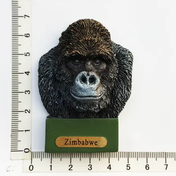Zimbabwe Cimpanzeu Magnet De Frigider Peisajul Cultural Rășină Decor Turism Suvenir Mesaj Autocolant Meserii