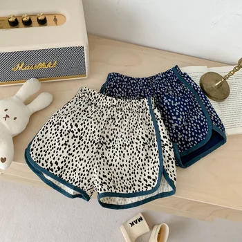 Coreea De Vara Noi Copilul Baieti Pantaloni Scurti Haine Leopard Bumbac Solid Elastic Moda Cusual Pantaloni Scurți Copil Baieti Pantaloni Scurti
