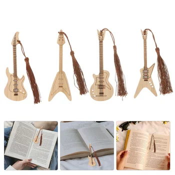 4 Buc Cărți De Crăciun Instrumentul Marcaj Mărcilor Cadouri Muzicale Chitara În Formă De Creatie Student