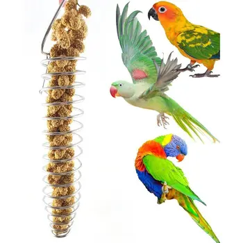 Din Oțel Inoxidabil Papagal Pasăre Coș De Alimente Căutarea Hranei Jucărie Pentru Earhead Fructe Legume
