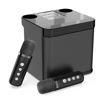 Familia KTV Set Audio Dual Microfon Wireless Integrat Mașină în aer liber, Karaoke Portabil Bluetooth Speaker Box