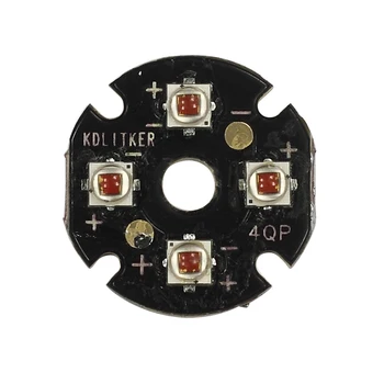 Quad Cree XP-E2 Amber 585nm SMD 3535 Emițător LED-uri cu KDLITKER 20mm DTP Cupru MCPCB Paralel cu Optica Lanterna DIY