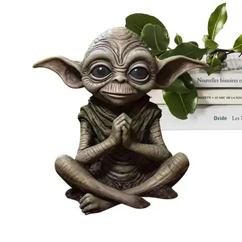 Alien Figurine De Grădină Enigmatica Statuie Mini Rășină Străin Cadouri Creative Eye-Catching Decor Pentru Camera De Zi, Dormitor, Grădină