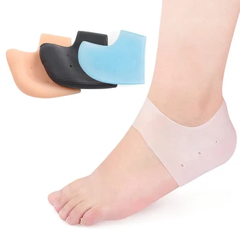 2 buc din Silicon de Îngrijire de Picioare Șosete Gel Hidratant Călcâiul Șosete Subțiri Cu Gaura de Cracare Picior de Îngrijire a Pielii Protectori Toc Capac