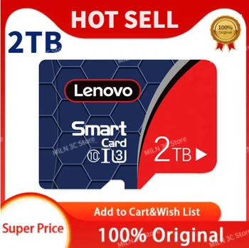 Original Lenovo Memorie SD Card de 128GB de 1TB, 2TB de Mare Viteză Class10 SD/TF Card Flash Micro Card de Memorie Pentru Smartphone Tabelul Camera