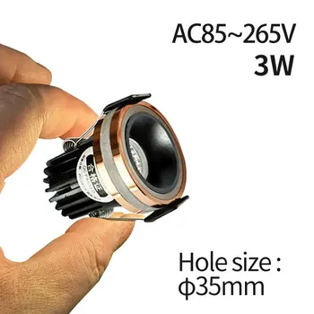 【35 mm gaură】 încastrat mini Reflectoarelor 1w 3w LED lumina plafon 110 volți 220V încorporat interior mic corp de iluminat cu set de conducător auto