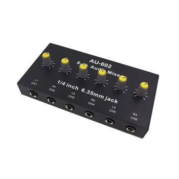 AIYIMA AU-602 Mono Microfon Microfon Instrument de Intrare Multi-Canal Mixer Amplificator în aer liber Încărcare Mixer 1BUC