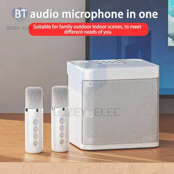KD-203 Dual Microfon Karaoke pentru Adulți și Copii Bluetooth Portabil PA Sistem de difuzoare cu 2 Microfoane Wireless pentru Acasă