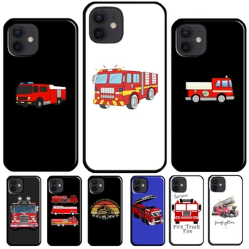 Pompierii Truck Telefon Caz Pentru iPhone 15 13 11 14 Pro Max 12 13 mini X XR XS Max 8 7 Plus SE 2020 de Acoperire Coajă