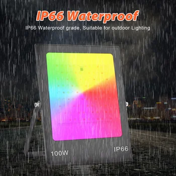 220V RGB Inundații Led Lumină de Control de la Distanță 30W 50W 100W, 200W Impermeabil Inundații Led Lumini în aer liber RGB Led Reflector Lampa de Gradina