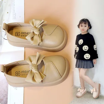 Fata Pantof Prințesă Arc Toamna Copii Vintage din Piele Pantofi pentru Fete Mary Jane Pantofi Copil de Pantofi pentru Fata Zapatos Para Niños 신발